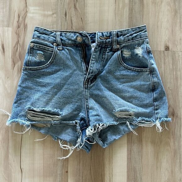 Princess Polly Pants - Princess Polly high waisted distressed jean shorts
